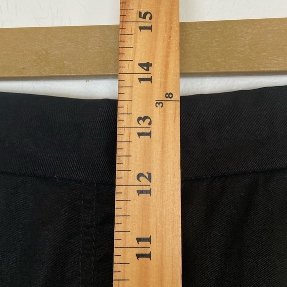 Gap Women’s Pull On Pants Size L Lyocell Tencel Cropped Tapered Downstring Black - Picture 10 of 14